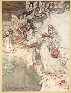 ウィリアムシェイクスピア作「真夏の夜の夢」の挿絵、1908年